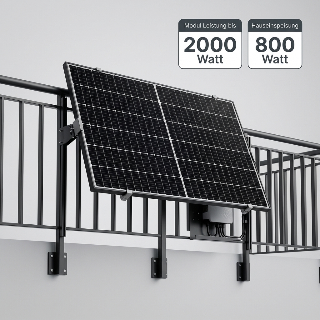 Professionell installiertes Balkonkraftwerk